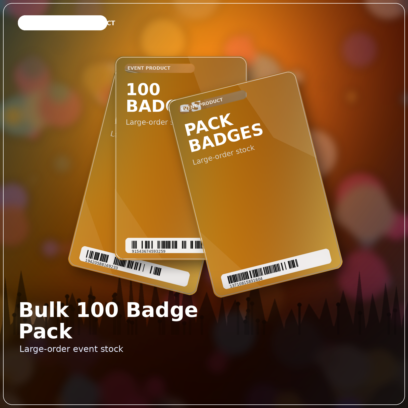 Bulk 100 badge pack product image
