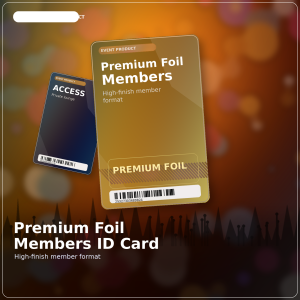 Premium foil members ID card product image