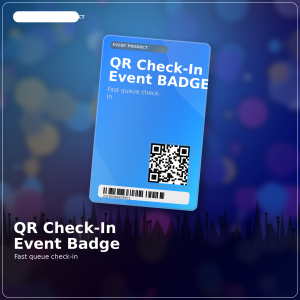 QR check-in event badge product image