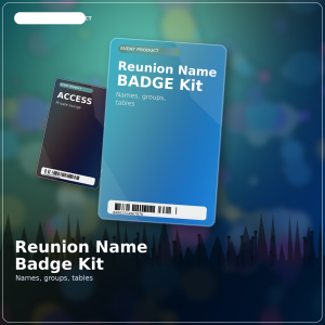 Reunion name badge kit product image